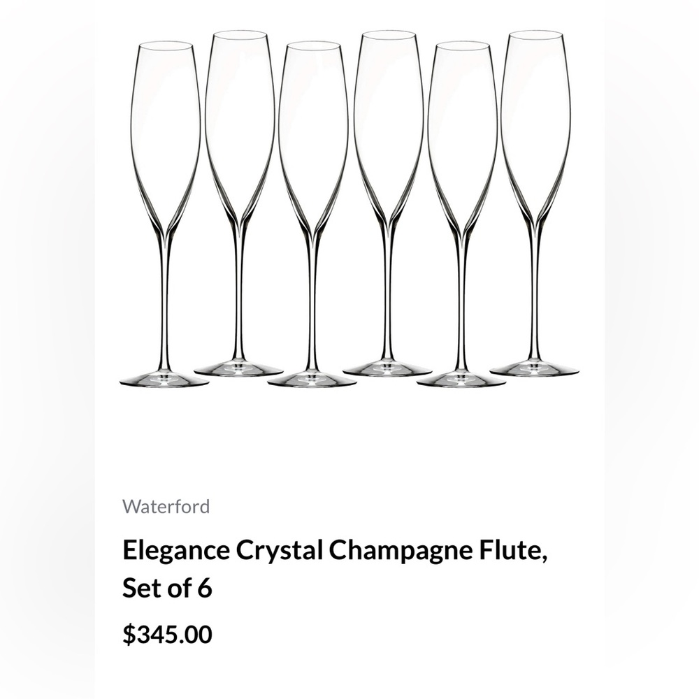 Brand New Waterford crystal champagne glasses